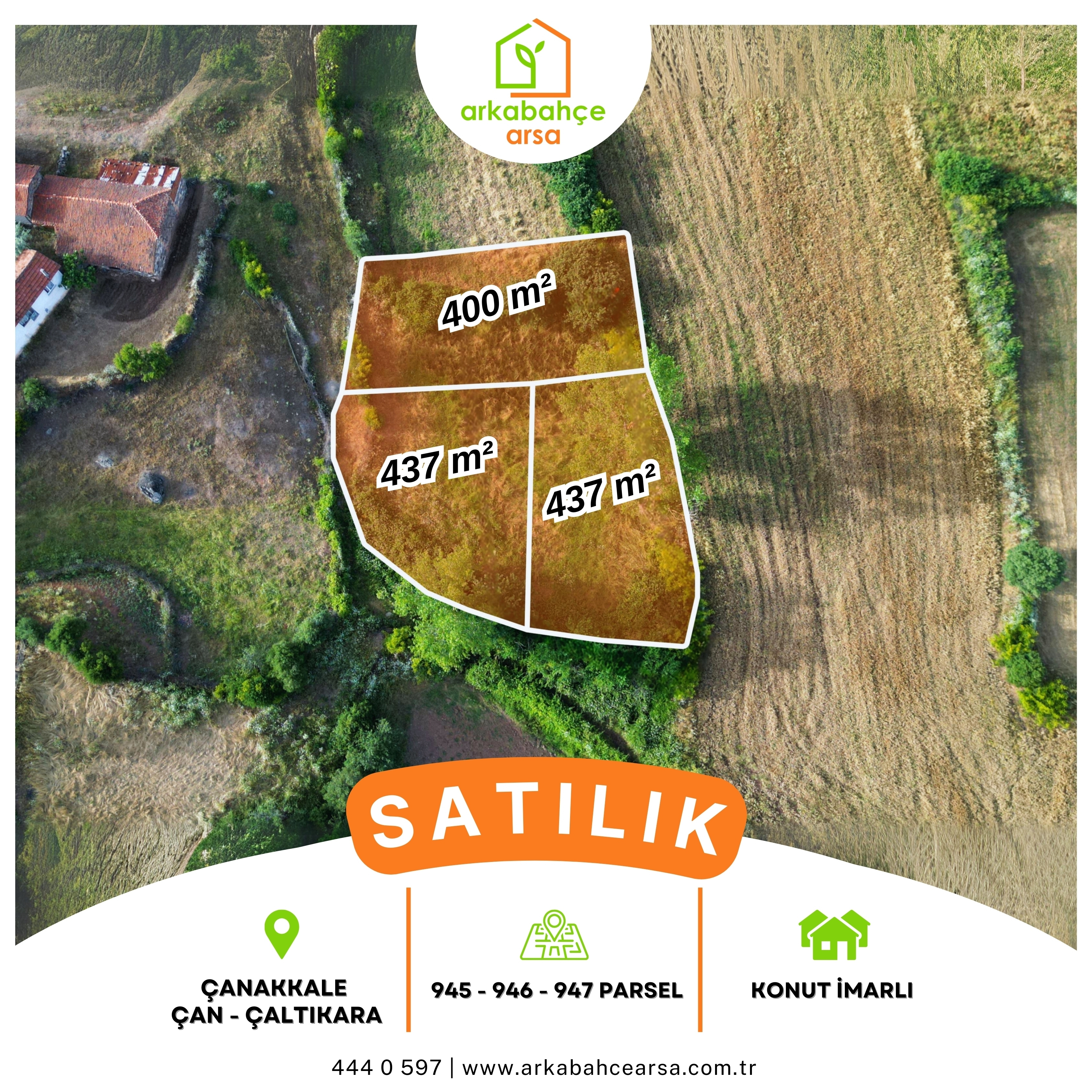 Arka Bahçe Arsa | Çanakkale / Çan / Çaltıkara Satılık Arsa