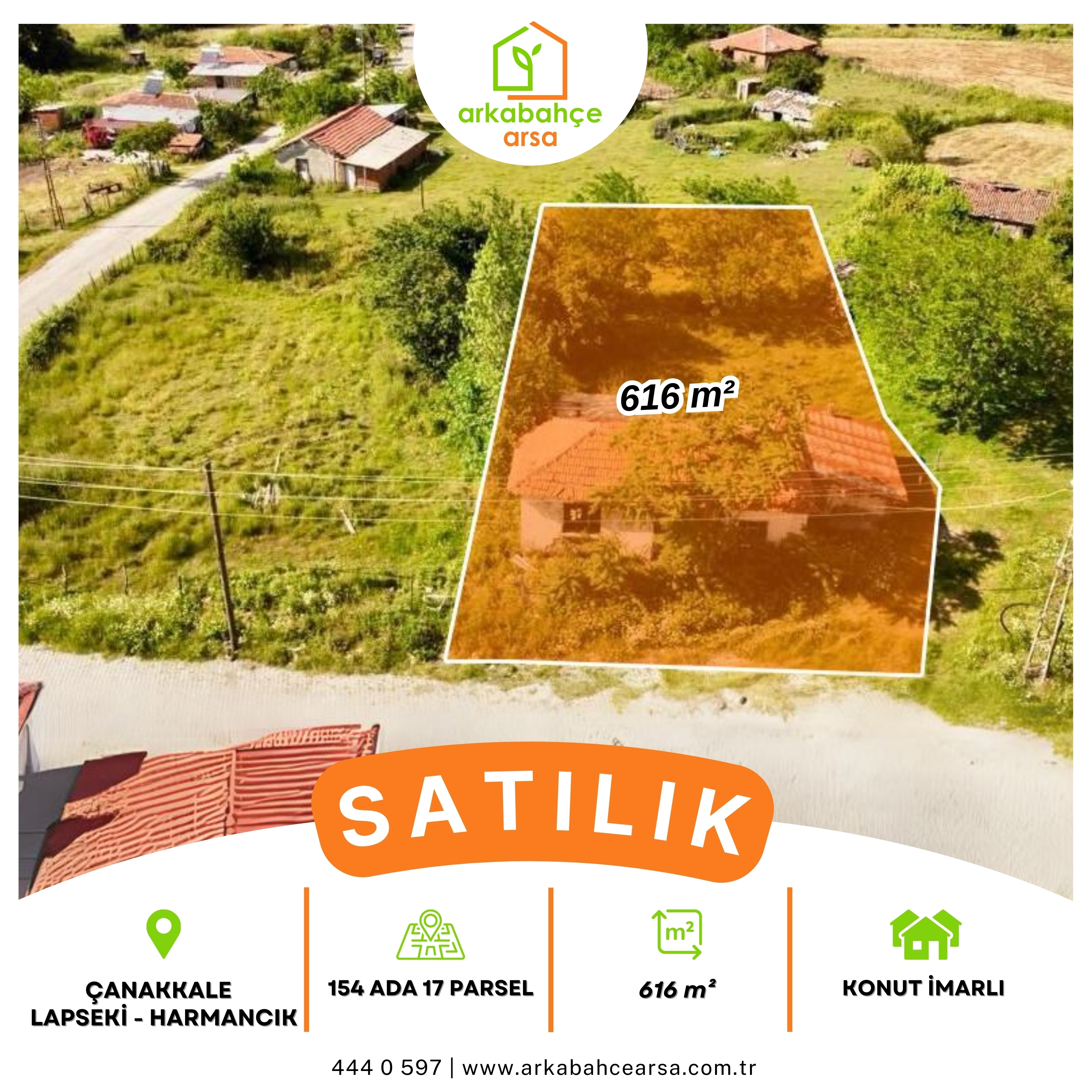 Arka Bahçe Arsa | Çanakkale / Lapseki / Harmancık Satılık Arsa