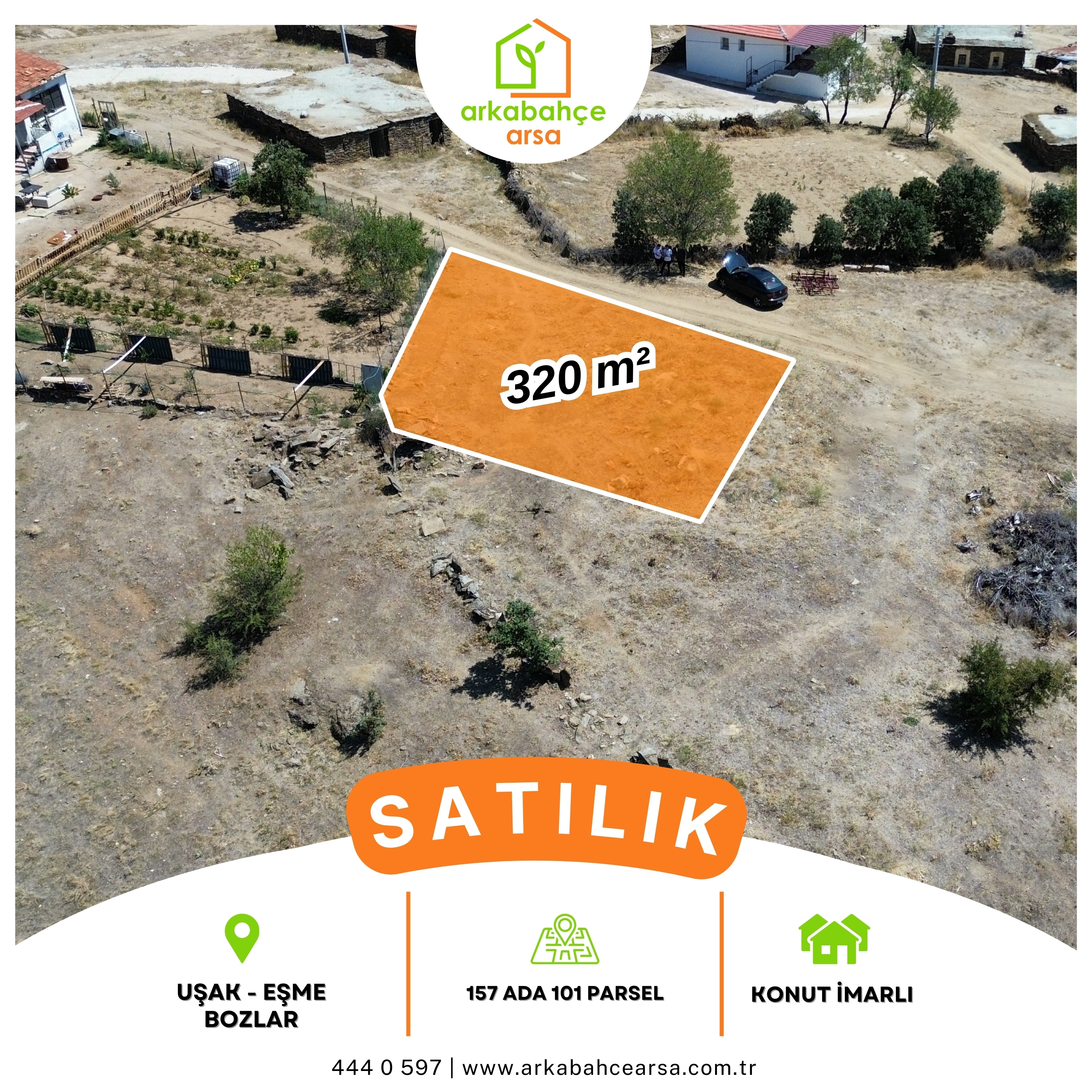 Arka Bahçe Arsa | Uşak / Eşme / Bozlar Satılık Arsa