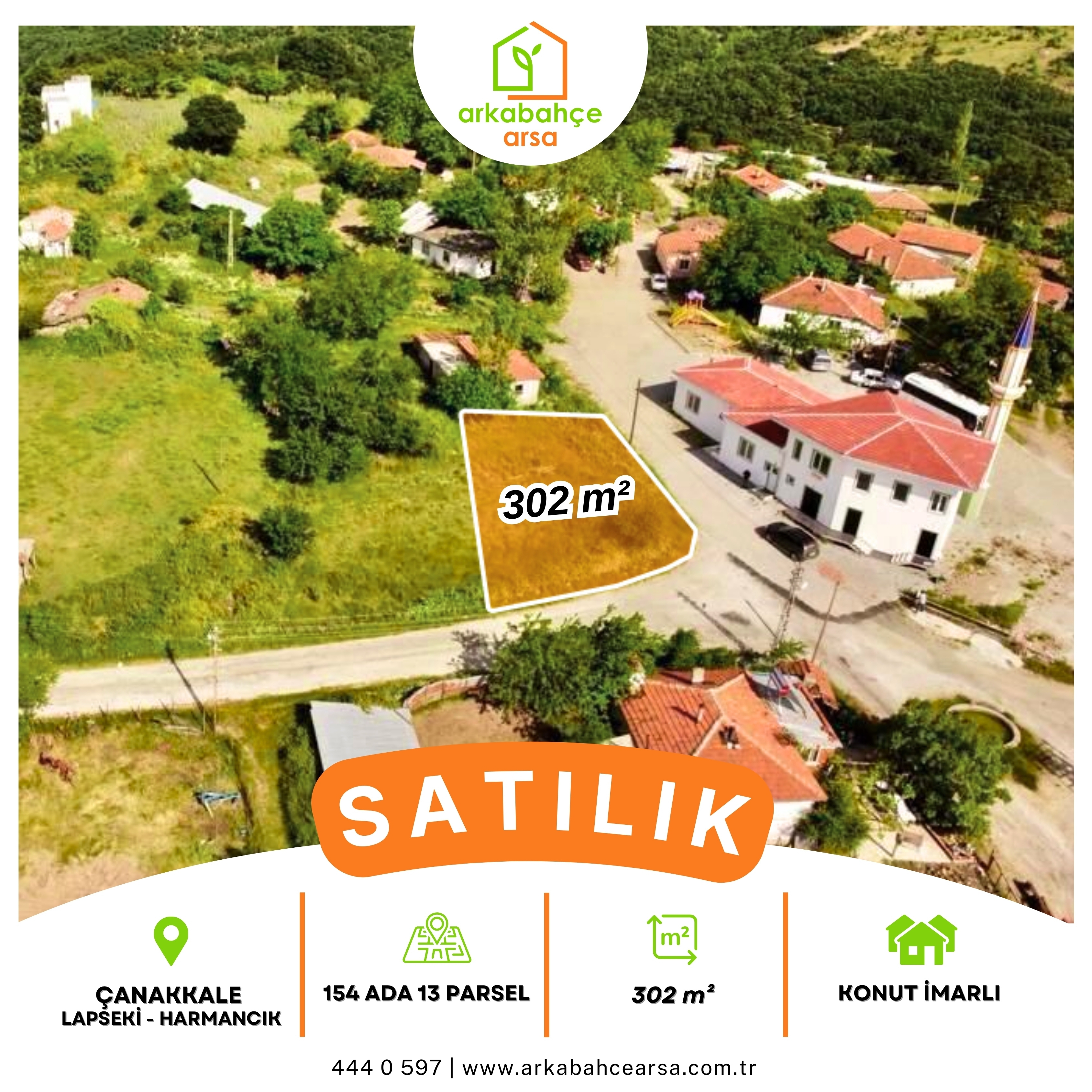 Arka Bahçe Arsa | Çanakkale / Lapseki / Harmancık Satılık Arsa