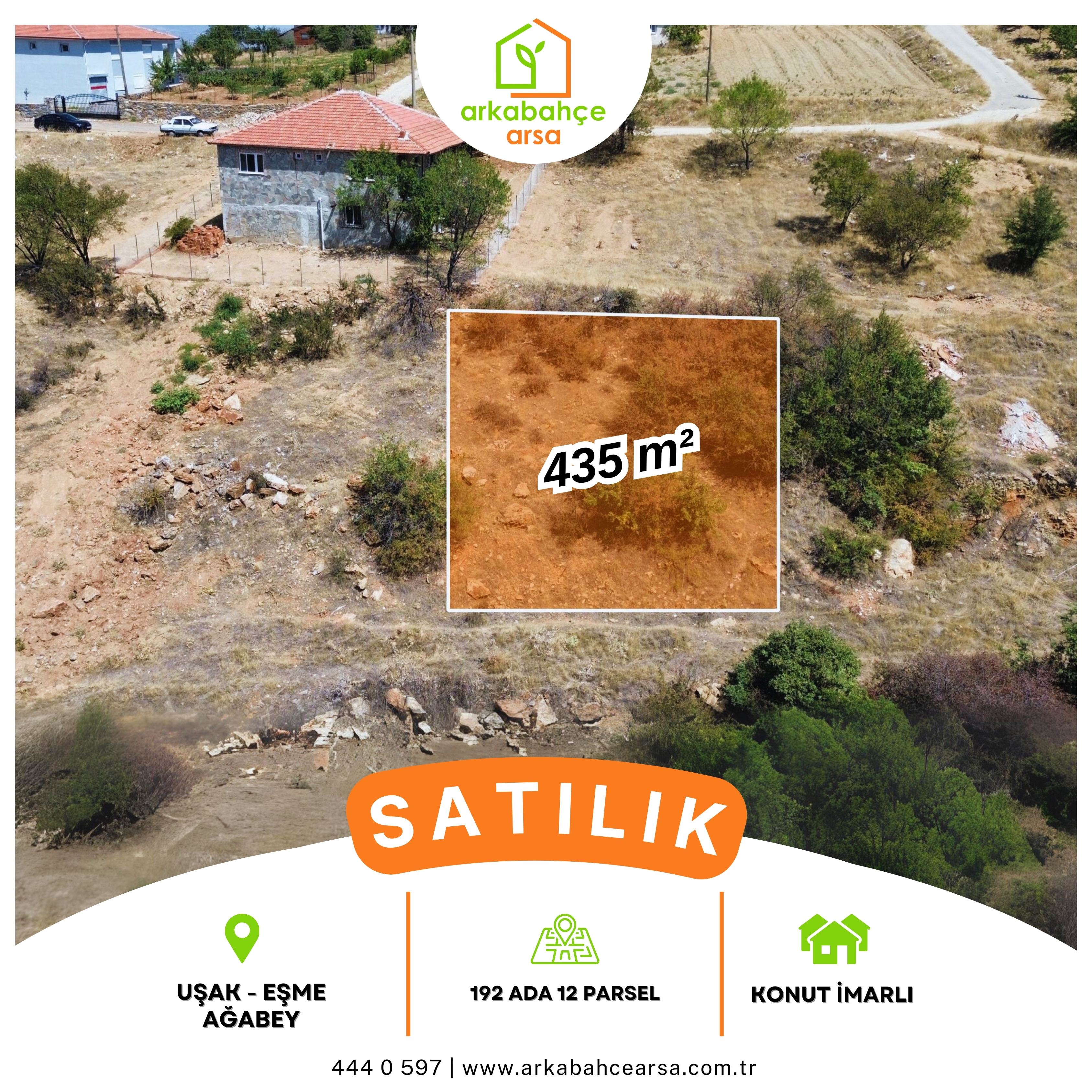Arka Bahçe Arsa | Uşak / Eşme / Ağabey Satılık Arsa